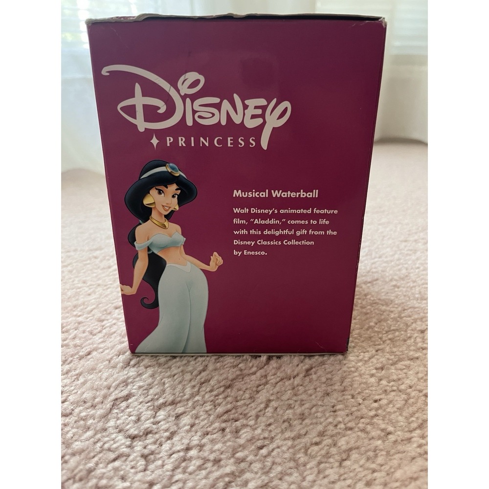 Enesco Disney Princess Jasmine Musical Waterball Snow Globe "Fantasie Impromptu" - Picture 4 of 8